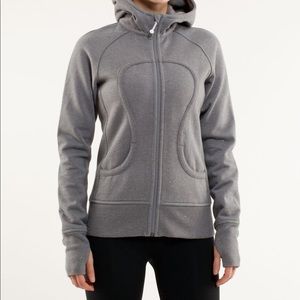 Lululemon Gray Scuba Zip Up Hoodie - Size 8
